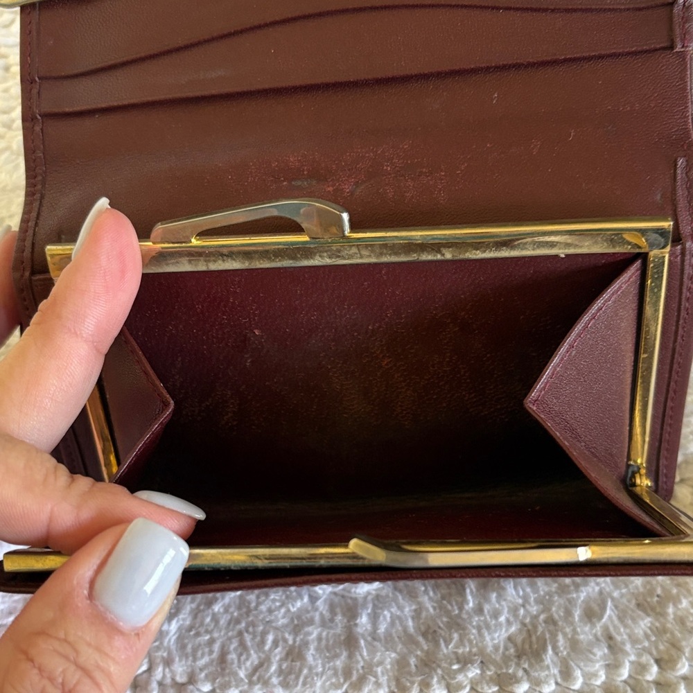Cartier Burgundy Leather Wallet - Picture 7 of 12